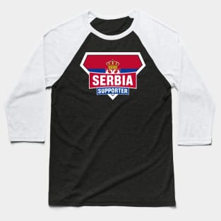 Serbia Super Flag Supporter Baseball T-Shirt